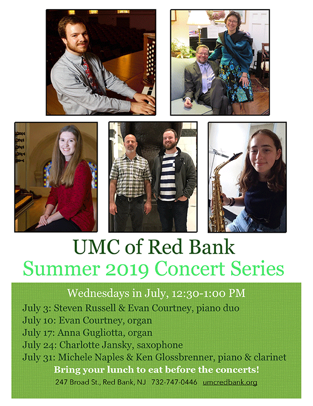 Summer Concert Series The United Methodist Church of Red Bank Red