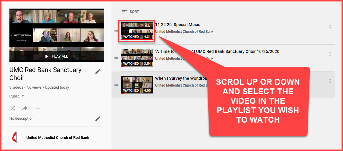 SANCTUARY-PLAYLIST | The United Methodist Church of Red Bank - Red Bank, NJ #