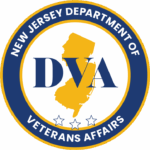 DVA | The United Methodist Church of Red Bank - Red Bank, NJ #Seal of the New Jersey Department of Veterans Affairs: blue ring with gold border, white center, gold state outline behind large DVA letters, and stars below.